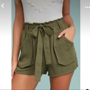 By Together Olive Green Shorts Size S
